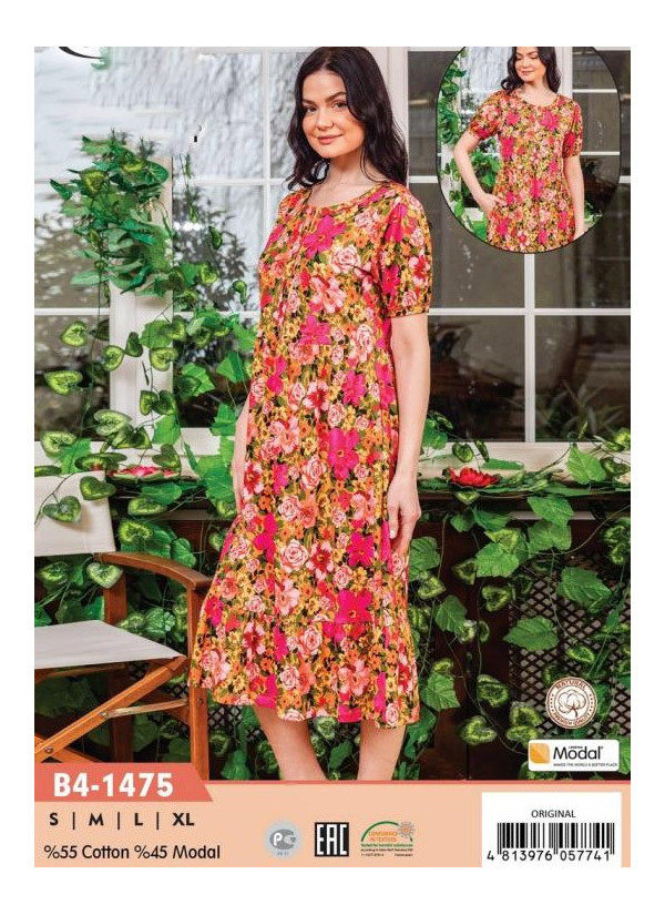 CCNB4-1475_ORI Modal Dress (S+M+L+XL) — factory-direct from Turkey