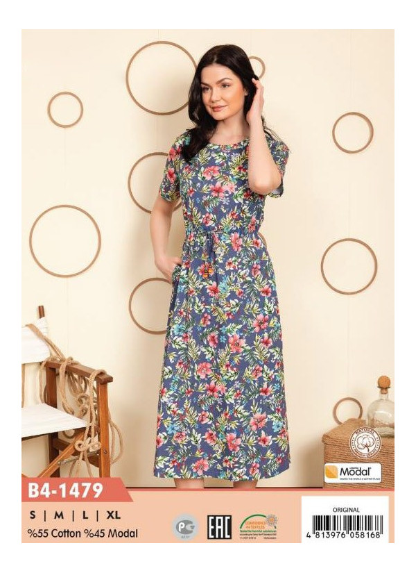 CCNB4-1479_ORI Modal Dress (S+M+L+XL) — factory-direct from Turkey