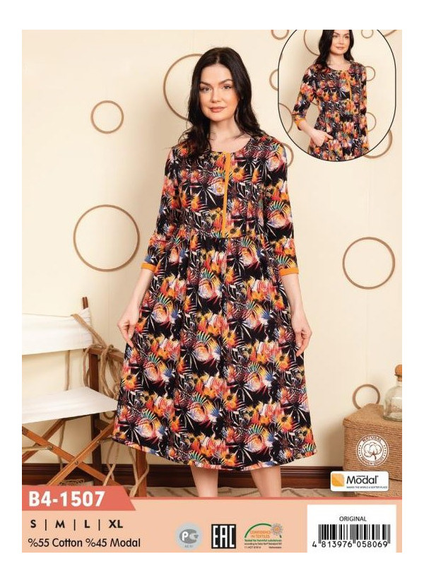 CCNB4-1507_ORI Modal Dress (S+M+L+XL) — Turkish textile wholesale
