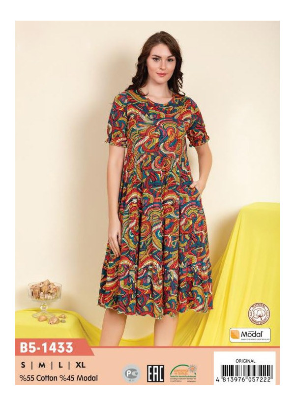 CCNB5-1433_ORI Modal Dress (S+M+L+XL) — factory-direct from Turkey