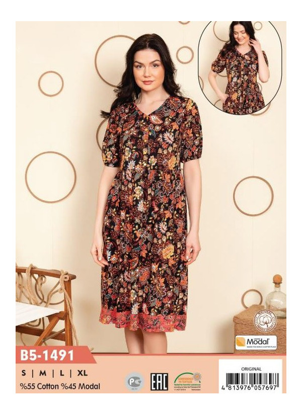 CCNB5-1491_ORI Modal Dress (S+M+L+XL) — direct Turkish factory supply