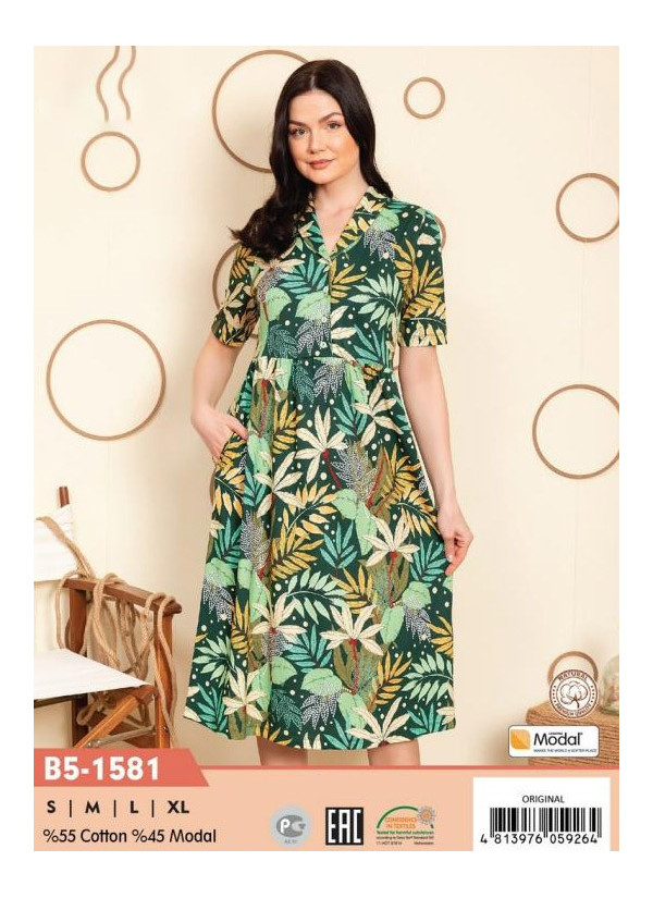 CCNB5-1581_ORI Modal Dress (S+M+L+XL) — factory-direct from Turkey