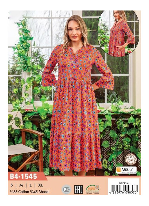 CCNB4-1545_ORI Modal Dress (S+M+L+XL) — factory-direct from Turkey