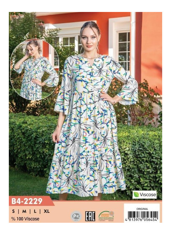 CCNB4-2229_ORI Viscose Dress (S+M+L+XL) — factory-direct from Turkey