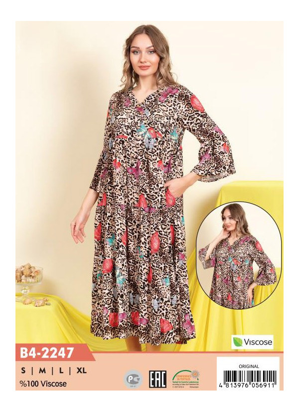 CCNB4-2247_ORI Viscose Dress (S+M+L+XL) — Turkish textile wholesale