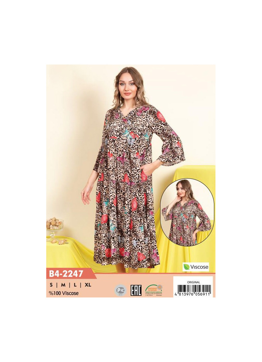 Платье Viscose (S+M+L+XL) COCOON CCNB4-2247_ORI — турецкий текстиль оптом