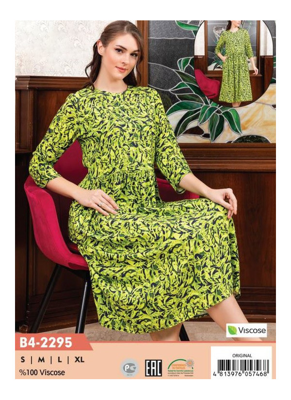 CCNB4-2295_ORI Viscose Dress (S+M+L+XL) — Turkish textile wholesale