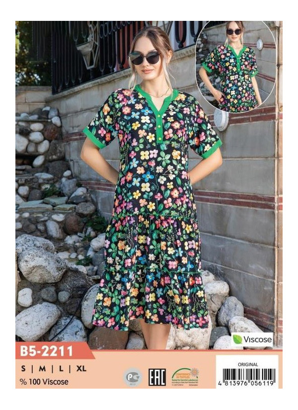 CCNB5-2211_ORI Viscose Dress (S+M+L+XL) — wholesale from Turkey