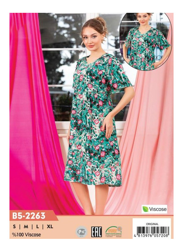 CCNB5-2263_ORI Viscose Dress (S+M+L+XL) — Turkish textile wholesale