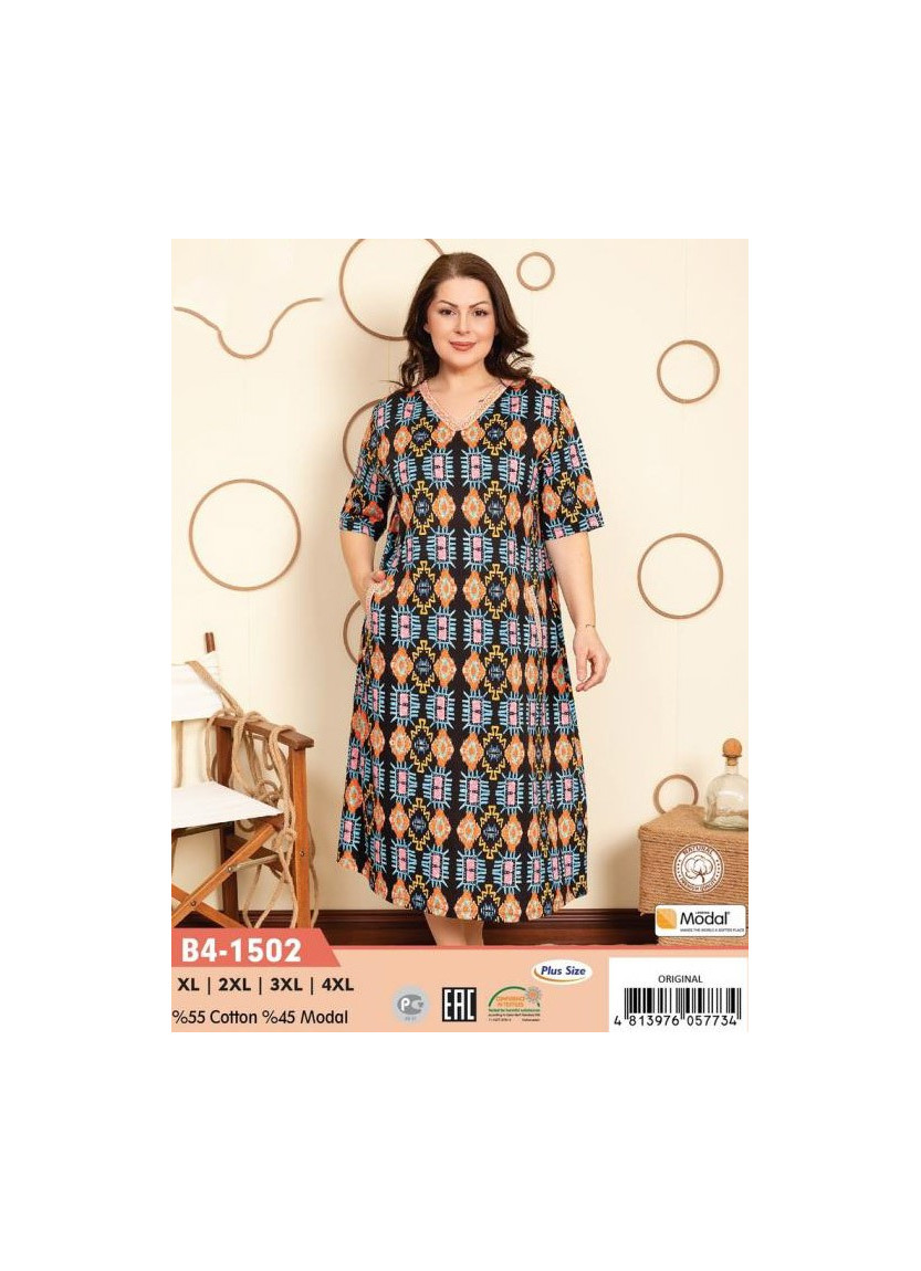 CCNB4-1502_ORI Modal Dress (XL+2XL+3XL+4XL) — direct Turkish factory supply