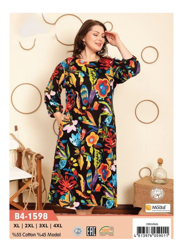 CCNB4-1598_ORI Modal Dress (XL+2XL+3XL+4XL) — factory-direct from Turkey