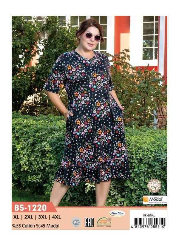 CCNB5-1220_ORI Modal Dress (XL+2XL+3XL+4XL) — direct Turkish factory supply