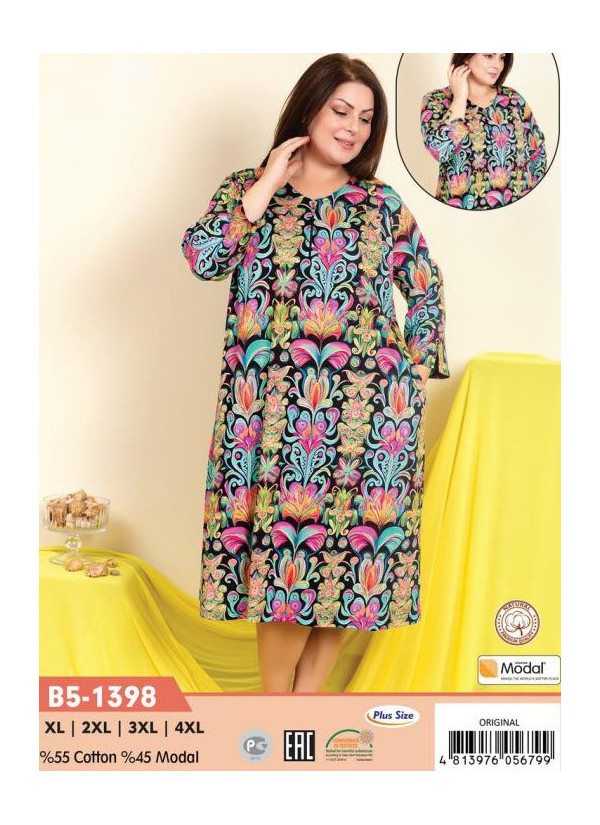 CCNB5-1398_ORI Modal Dress (XL+2XL+3XL+4XL) — Turkish textile wholesale