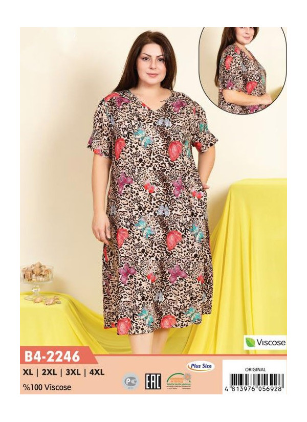 CCNB4-2246_ORI Viscose Dress (XL+2XL+3XL+4XL) — wholesale from Turkey