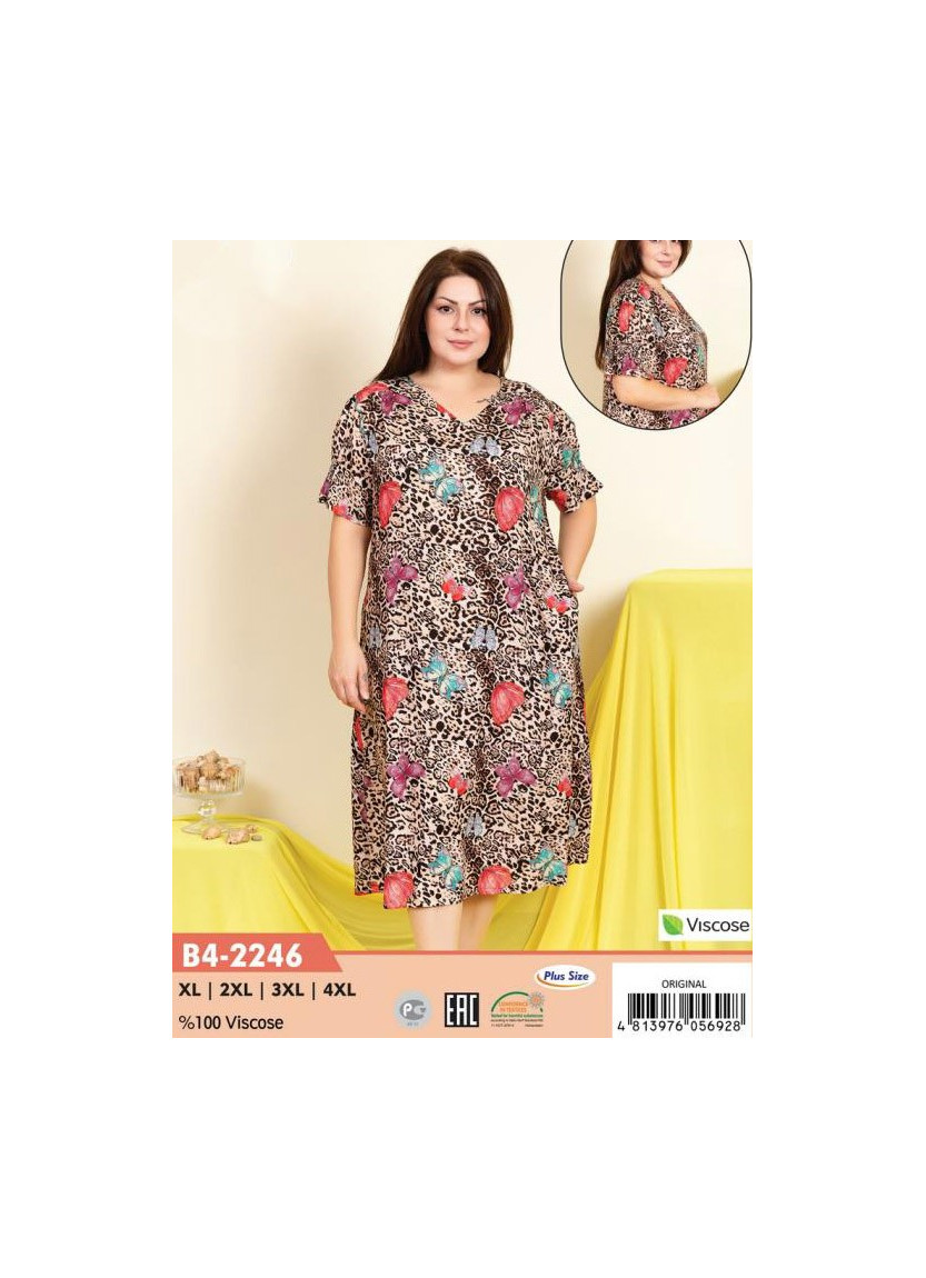 CCNB4-2246_ORI Viscose Dress (XL+2XL+3XL+4XL) — wholesale from Turkey