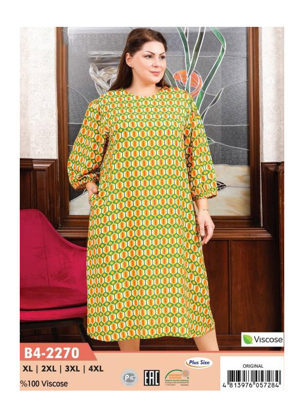 CCNB4-2270_ORI Viscose Dress (XL+2XL+3XL+4XL) — factory-direct from Turkey
