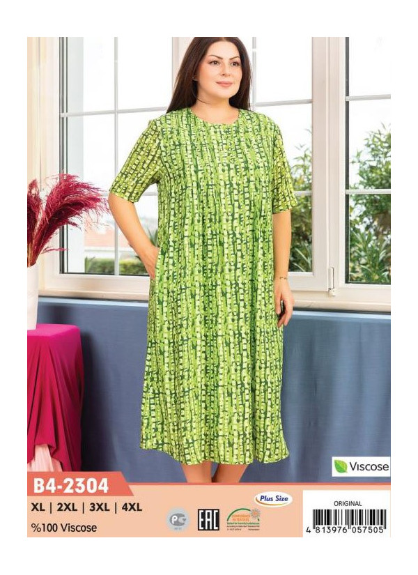 CCNB4-2304_ORI Viscose Dress (XL+2XL+3XL+4XL) — direct Turkish factory supply