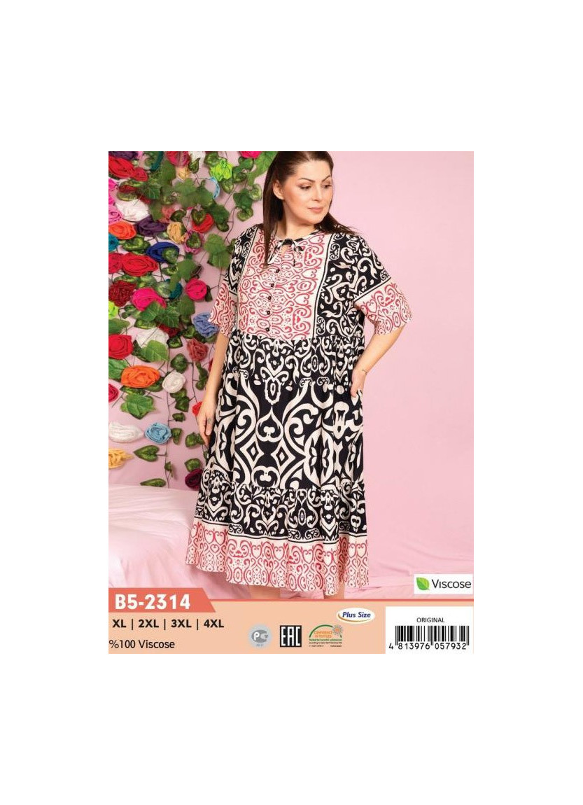 CCNB5-2314_ORI Viscose Dress (XL+2XL+3XL+4XL) — factory-direct from Turkey