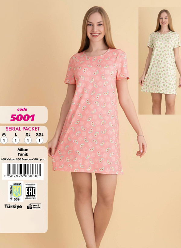 Violet 5001 Viscose Tunic (M+L+XL+XXL) — Turkish textile wholesale