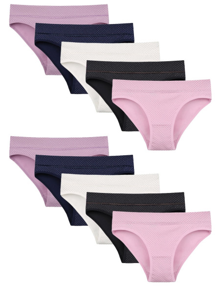 Donella 188125 Assorted 10-Pack Women's Briefs — wholesale for boutiques