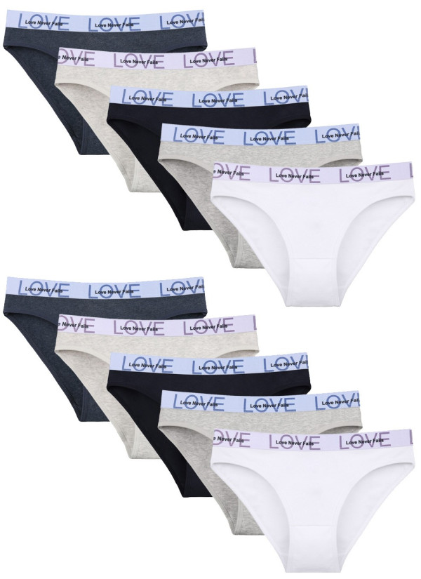 Donella 2171PD13 Assorted 10-Pack Women's Briefs — direct Turkish factory supply
