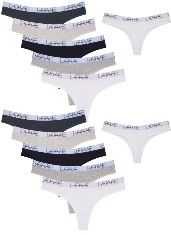 Donella 2471PD13 Assorted 10-Pack Women's Briefs — factory-direct from Turkey