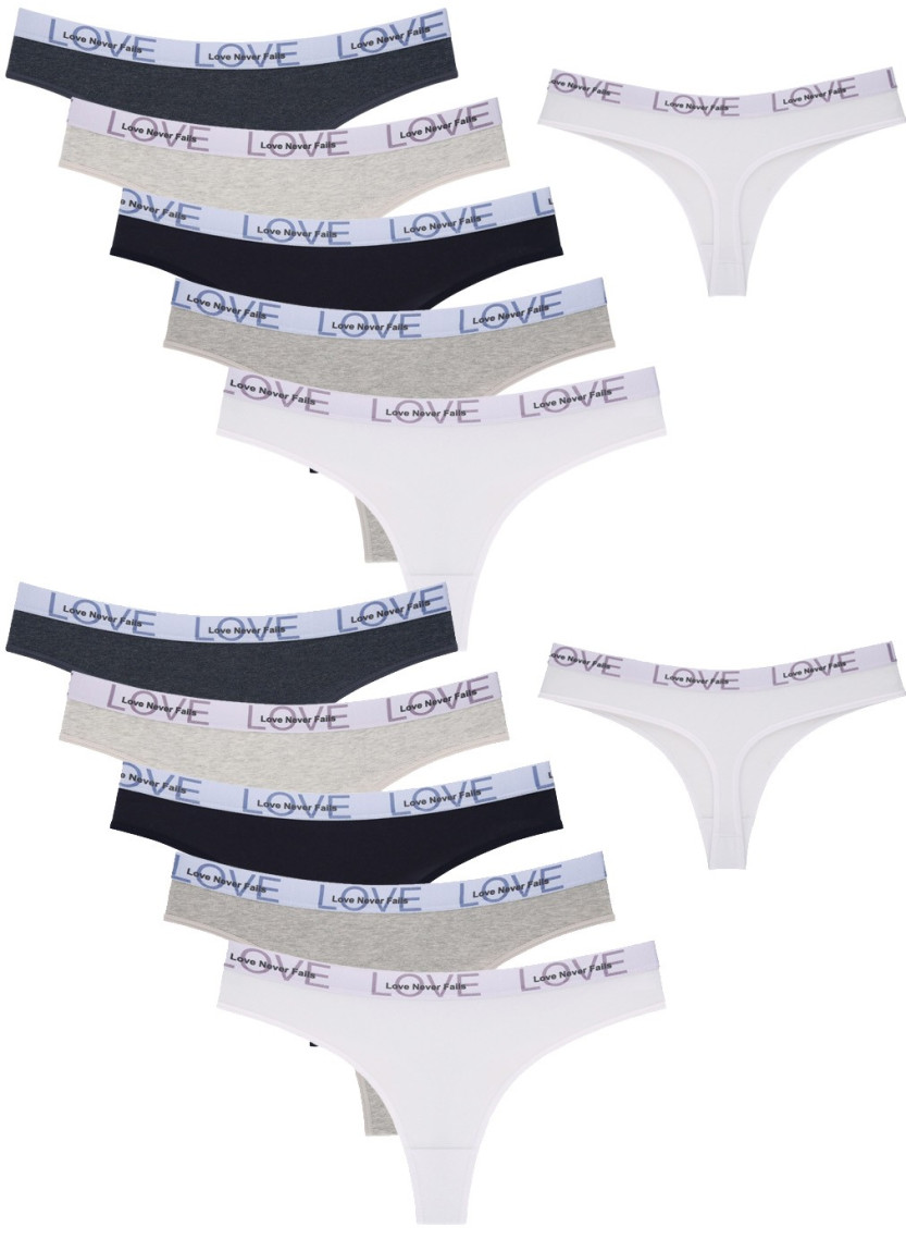 Donella 2471PD13 Assorted 10-Pack Women's Briefs — factory-direct from Turkey