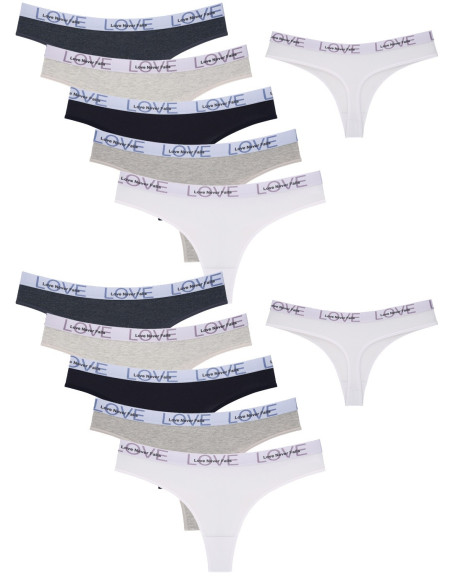 Donella 2471PD13 Assorted 10-Pack Women's Briefs — factory-direct from Turkey