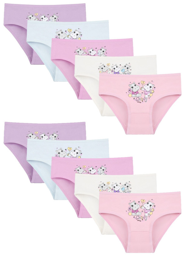 Donella 4171PB111 Assorted 10-Pack Girls' Briefs — Turkish textile wholesale