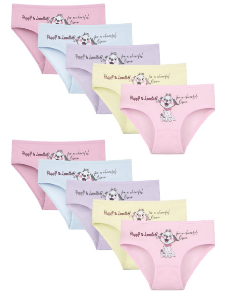 Donella 4171PB128 Assorted 10-Pack Girls' Briefs — Turkey wholesale collection