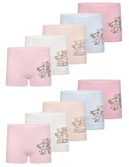 Donella 4271PB85 Assorted 10-Pack Girls' Briefs — factory-direct from Turkey