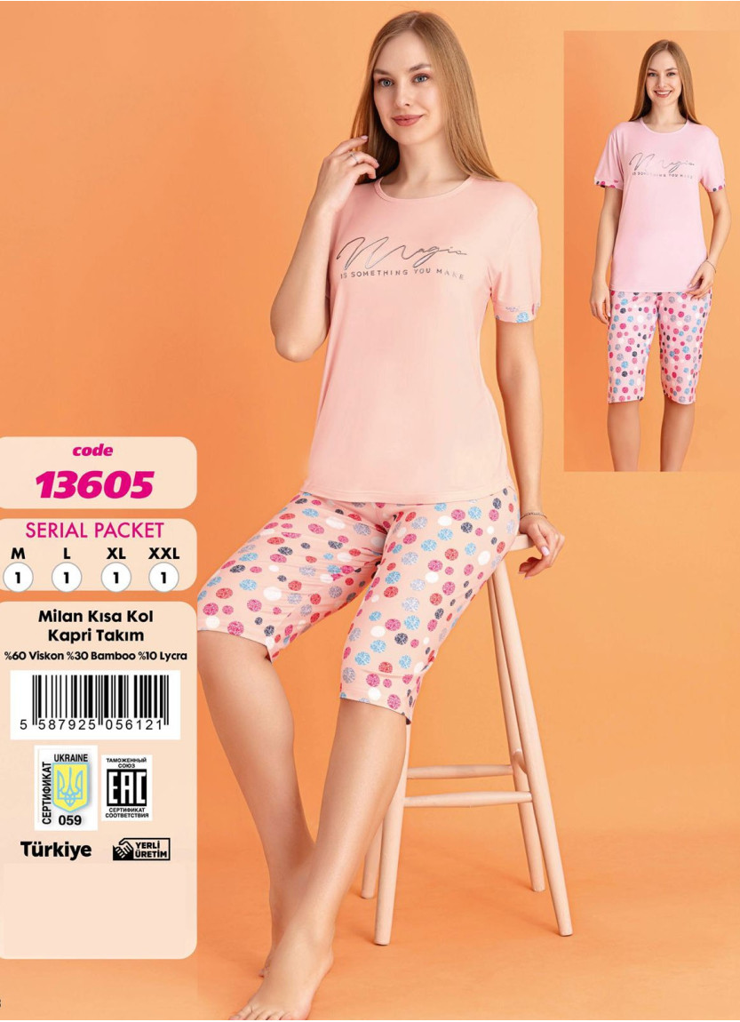 Violet 13605 Viscose Capri Homewear Set — wholesale for boutiques