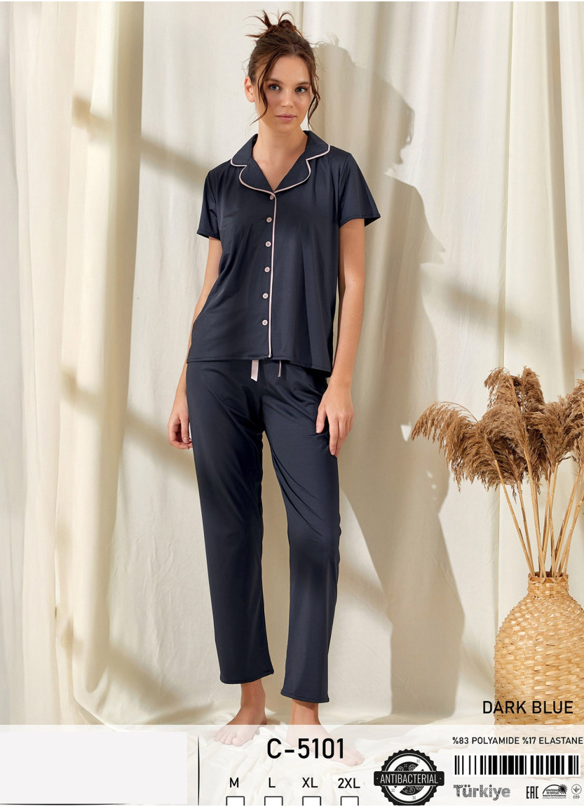 Caroline C-5101 Women's Pajama Set (M+L+XL+2XL) — direct Turkish factory supply