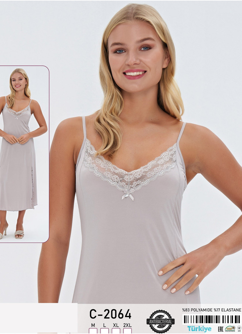 Ночная Сорочка M+L+XL+2XL Antibacterial Caroline Caroline C-2064 — купить оптом из Турции