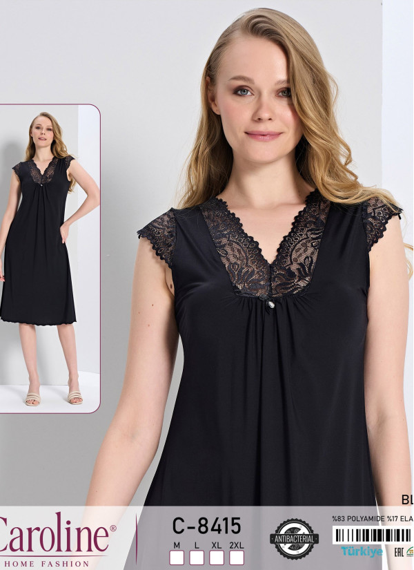 Caroline C-8415 Nightdress (M+L+XL+2XL) — direct Turkish factory supply