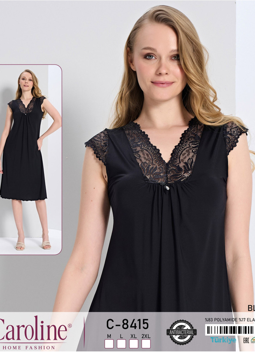 Caroline C-8415 Nightdress (M+L+XL+2XL) — direct Turkish factory supply