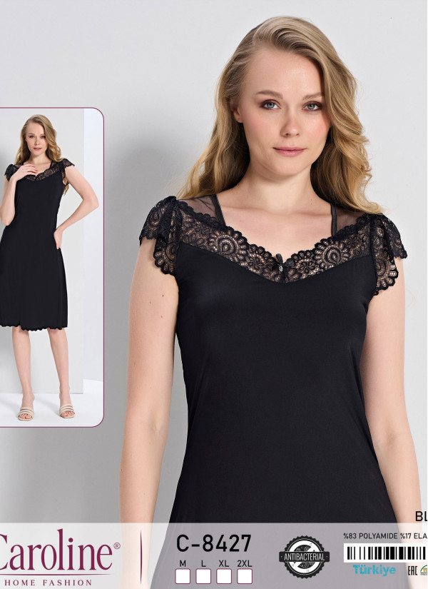 Caroline C-8427 Nightdress (M+L+XL+2XL) — Turkish textile wholesale