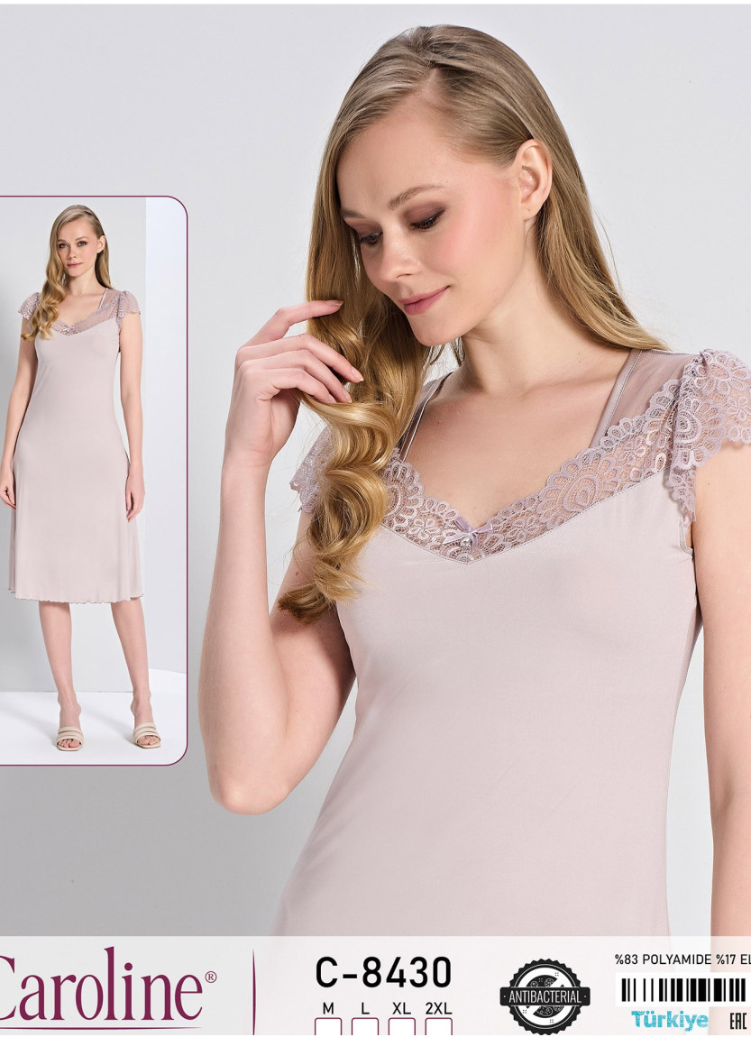 Caroline C-8430 Nightdress (M+L+XL+2XL) — wholesale from Turkey