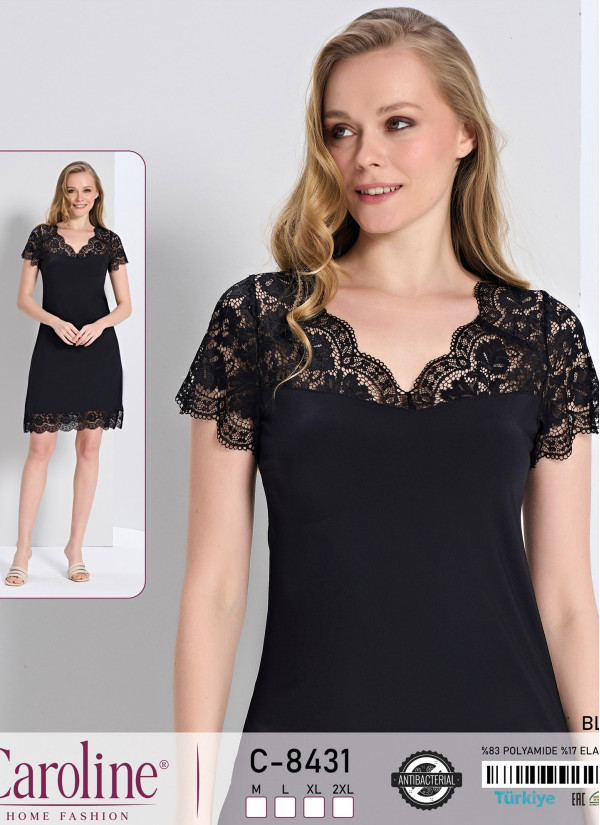 Caroline C-8431 Nightdress (M+L+XL+2XL) — factory-direct from Turkey