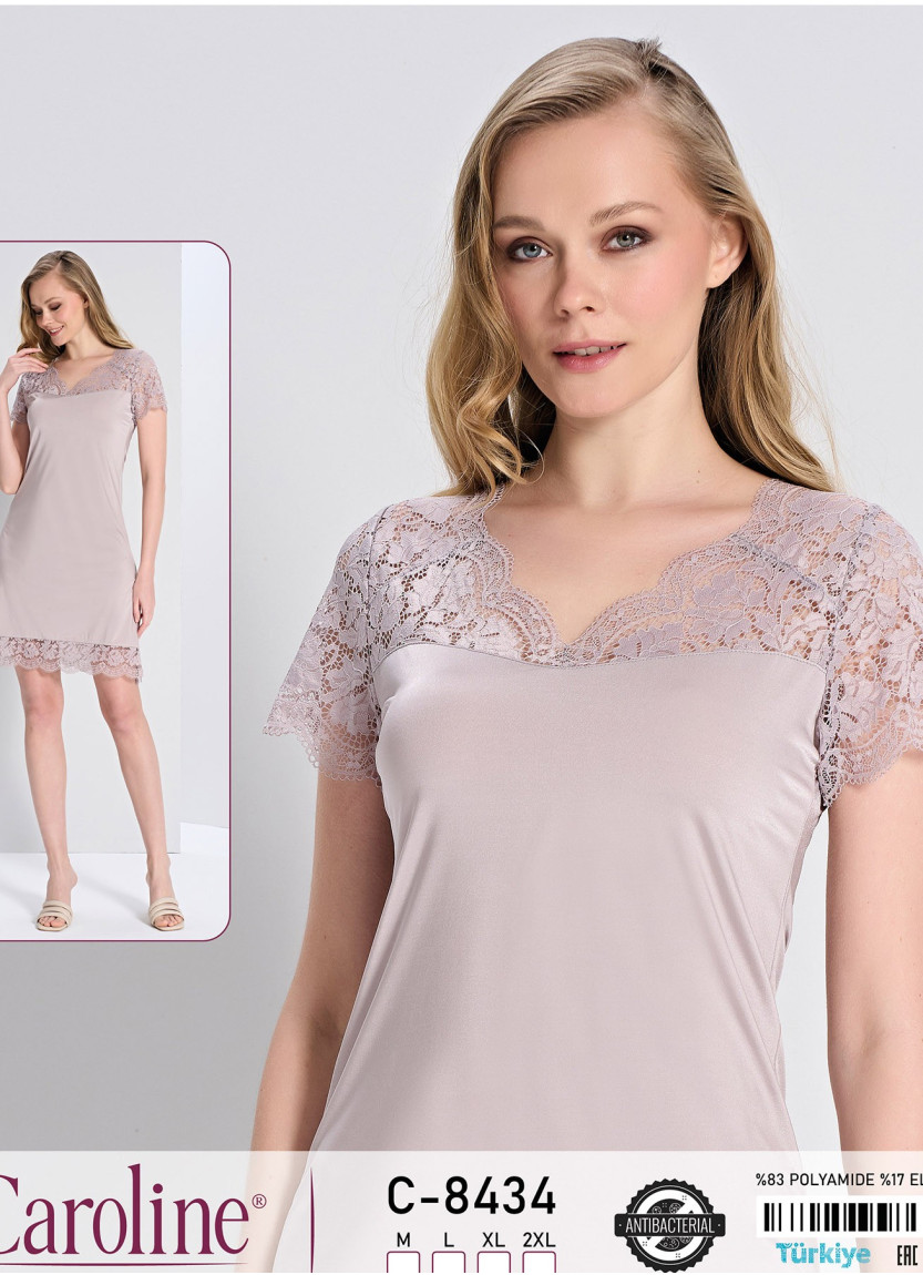 Caroline C-8434 Nightdress (M+L+XL+2XL) — wholesale from Turkey