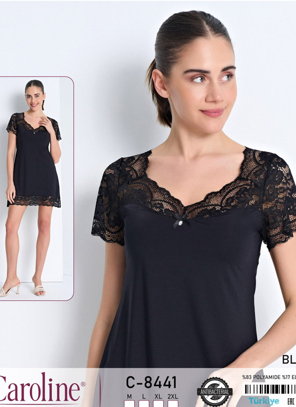 Caroline C-8441 Nightdress (M+L+XL+2XL) — factory-direct from Turkey