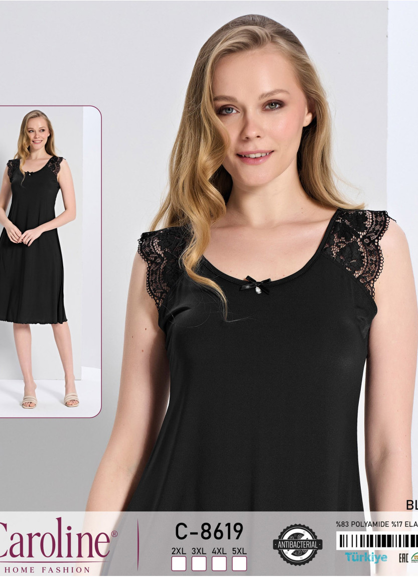 Caroline C-8619 Nightdress (2XL+3XL+4XL+5XL) — direct Turkish factory supply