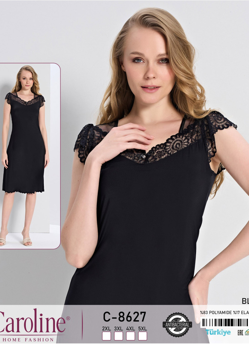 Caroline C-8627 Nightdress (2XL+3XL+4XL+5XL) — direct Turkish factory supply