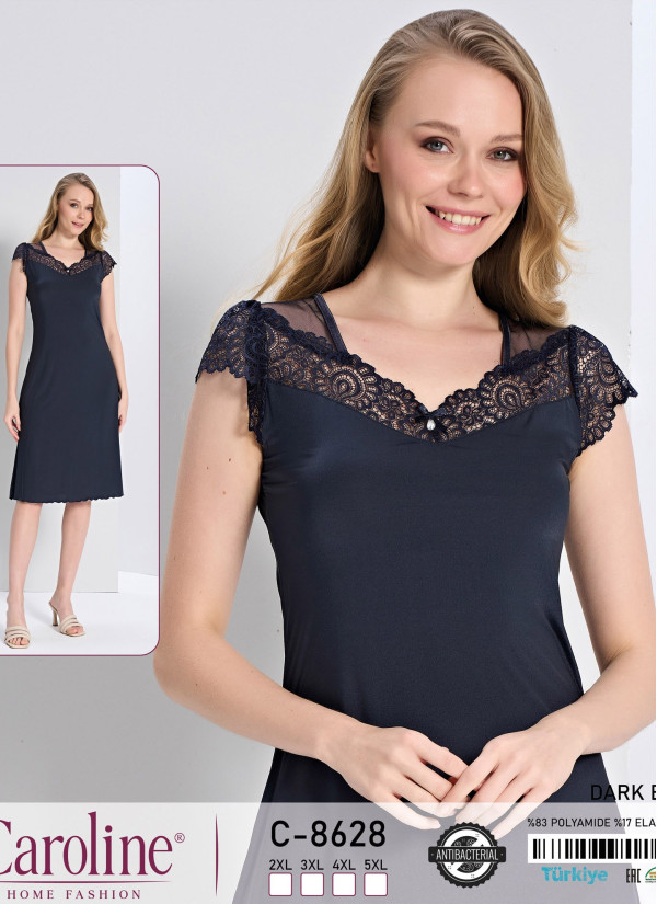 Caroline C-8628 Nightdress (2XL+3XL+4XL+5XL) — wholesale from Turkey