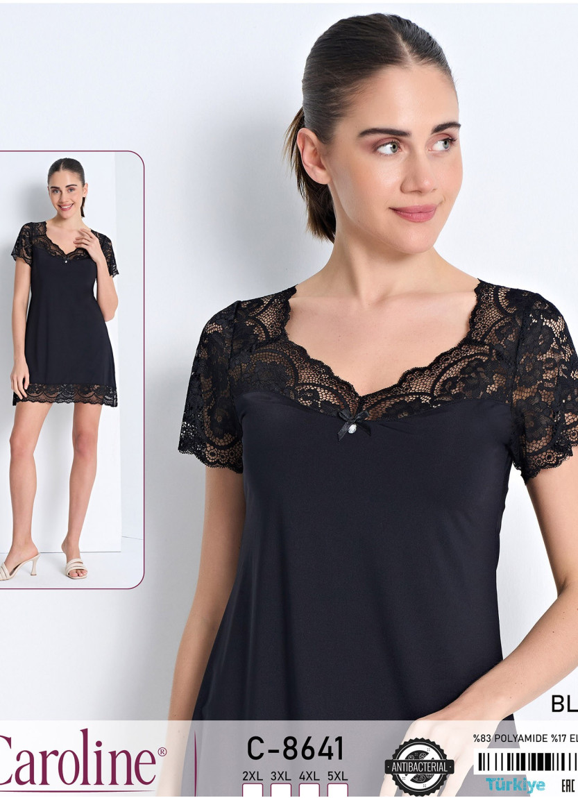 Caroline C-8641 Nightdress (2XL+3XL+4XL+5XL) — Turkish textile wholesale