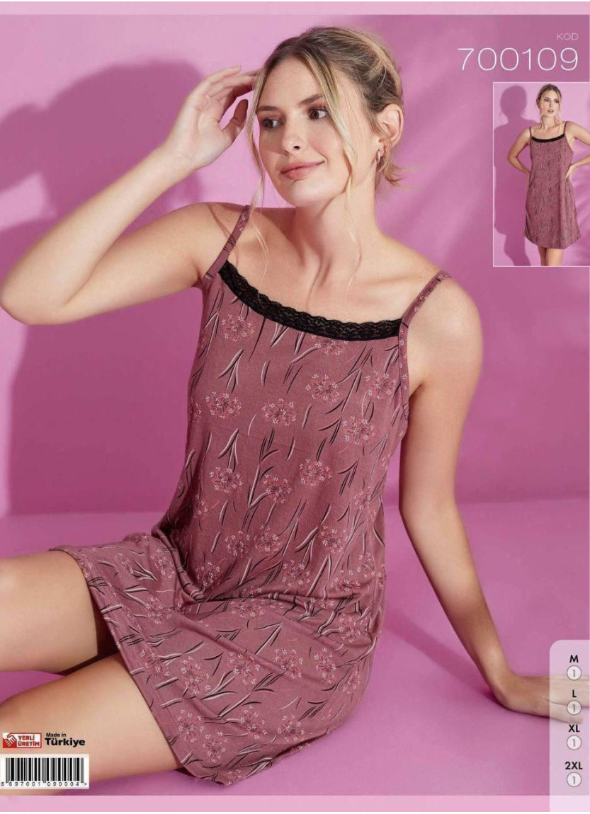 Pijamo 700109 Nightdress (M+L+XL+2XL) — Turkey wholesale collection