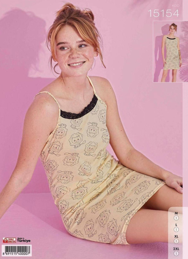 Pijamo 15154 Nightdress (M+L+XL+2XL) — Turkey wholesale collection