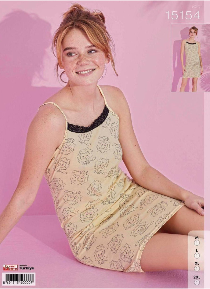 Pijamo 15154 Nightdress (M+L+XL+2XL) — Turkey wholesale collection