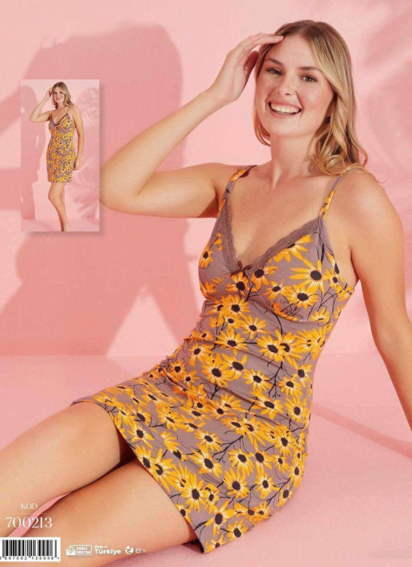 Pijamo 700213 Nightdress (M+L+XL+2XL) — Istanbul wholesale supplier