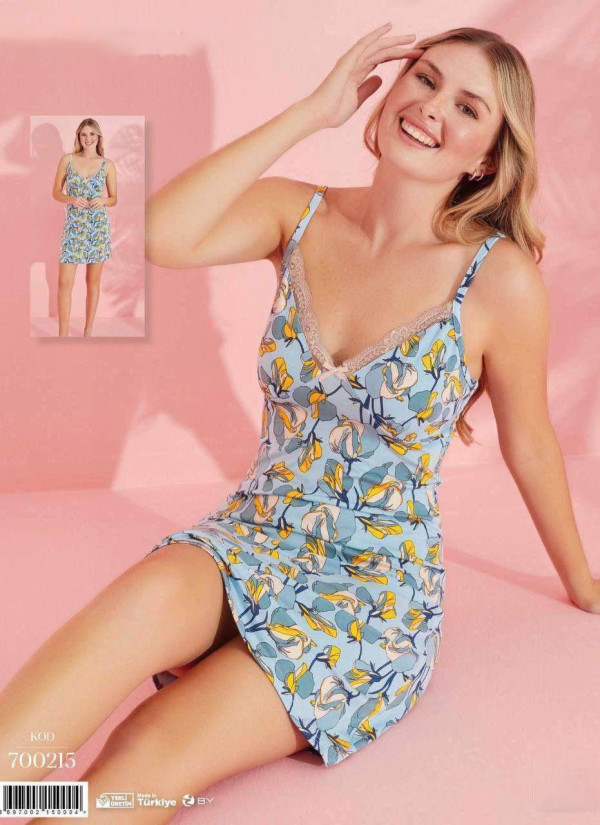 Pijamo 700215 Nightdress (M+L+XL+2XL) — Turkey wholesale collection